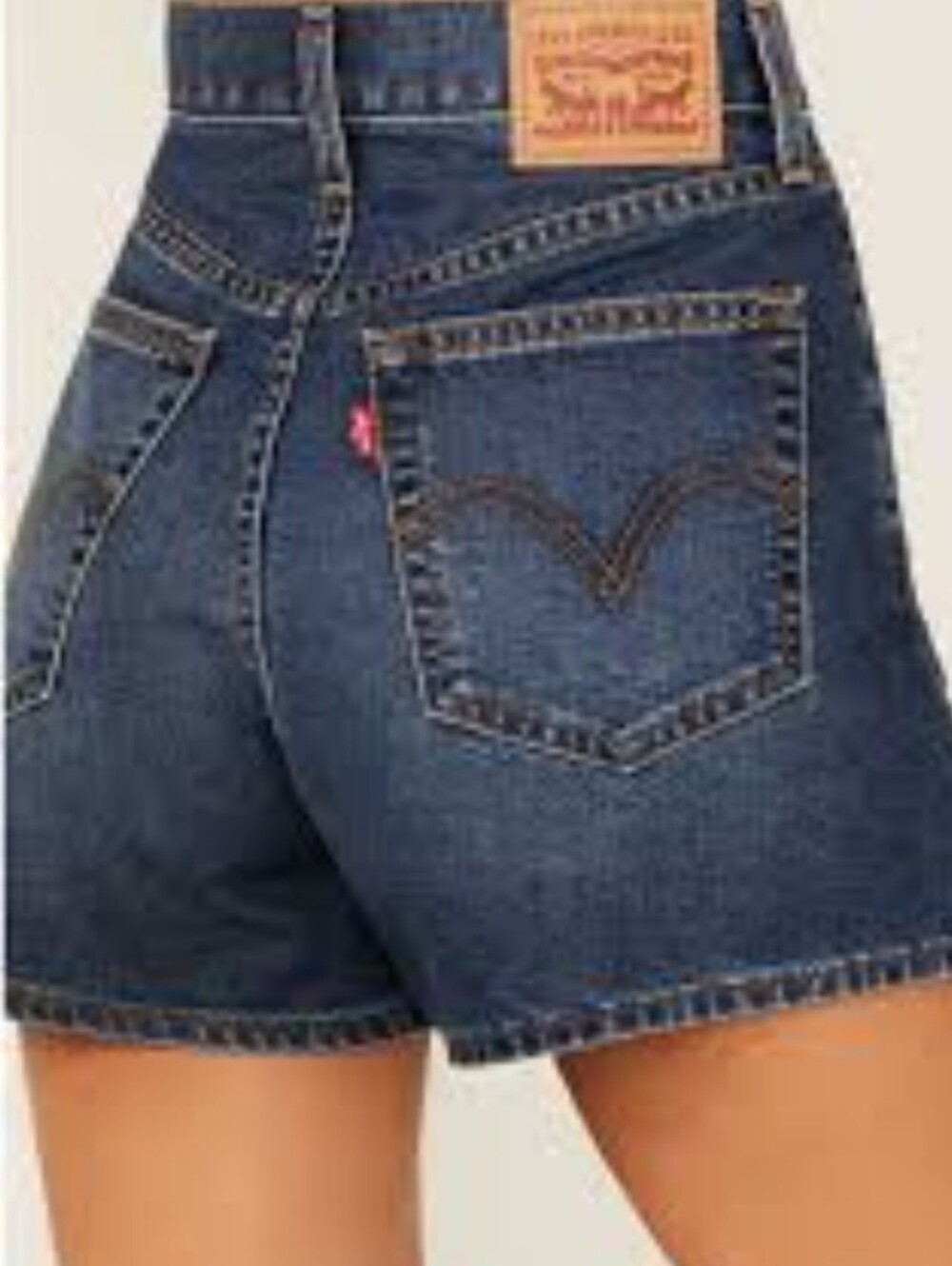 Levi's Women's Indigo High-waisted Denim Mom Shorts Size 27 Nwt